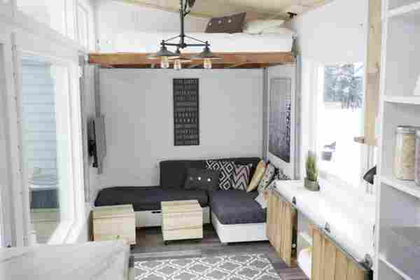 A Tiny House with a Unique (& Clever!) Bedroom Solution